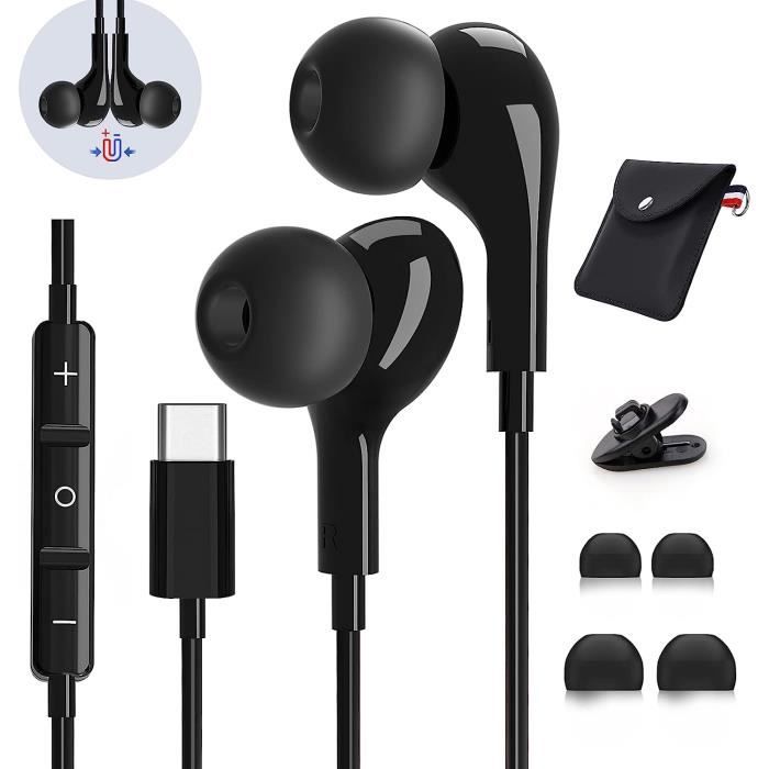 Ecouteur USB C, Écouteurs USB C pour Samsung A33 S23 S22 Ultra S21