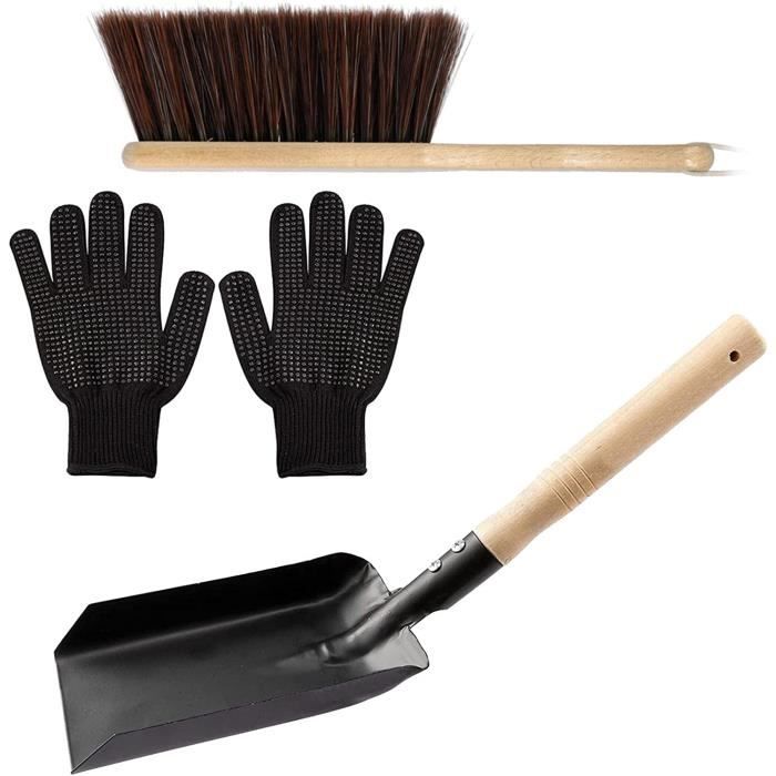 Tamis à Cendres De Cheminée Creuse, Pelle à Charbon Résistante à La Chaleur Pour Poêle à Bois, Pelle à Cendres Noires En Métal Durable, Outils De