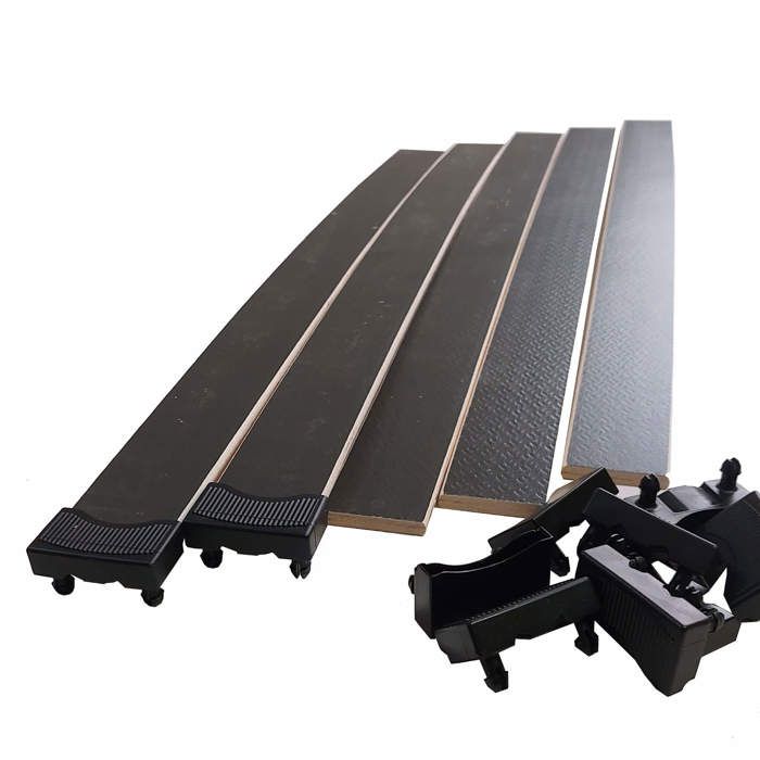 5 lattes grises + embouts - 680x48x8 mm - lit 140 - pour sommier / bz / clic clac