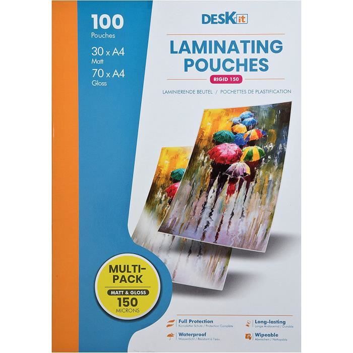 Pochettes De Plastification épaisses 125 Microns Par Face - Format A4