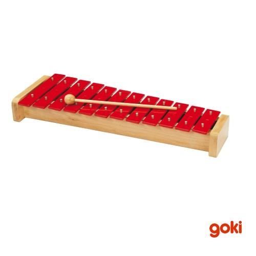 GOKI Xylophone Bois - L38x13cm - 12 tons - Métal - En boîte