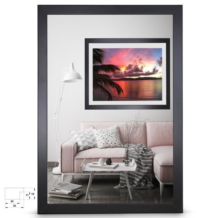 Cadre Photo Verre Acrylique UV Cadre Photo 50x100 Cm Or - Avec Verre Acrylique Anti-reflet, Fond MDF, Fabriqué En Europe Cadre Avec Verre Acrylique Anti-reflet
