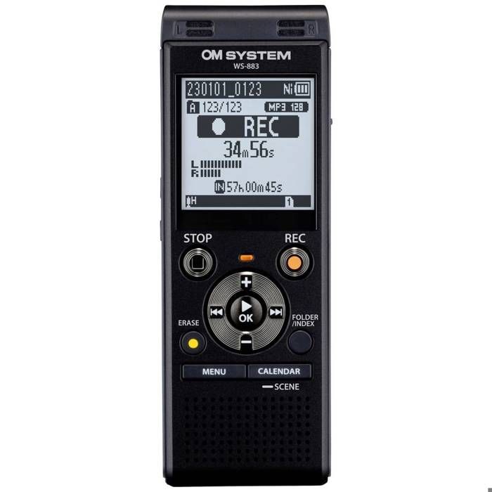 OM System WS-883 Dictaphone numérique Durée denregistrement (max.) 2080 h noir