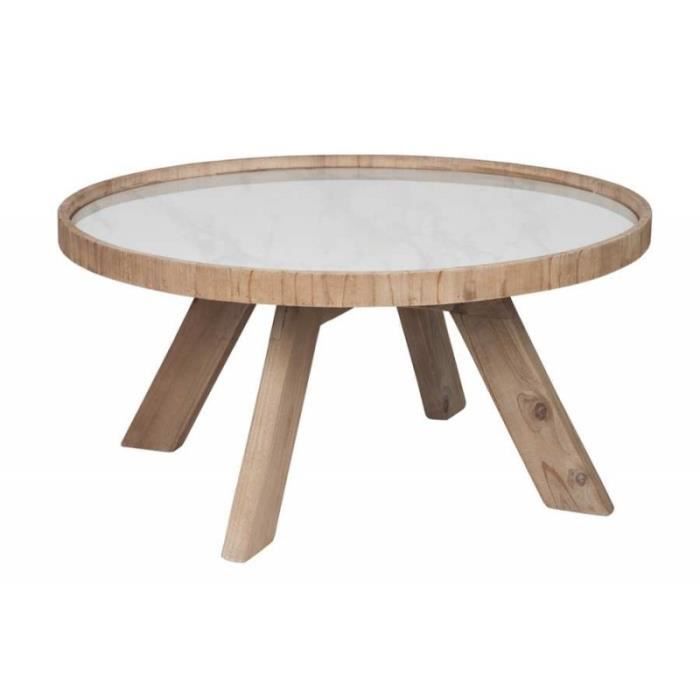Table Basse Ronde Nature Bois Et Ceramique Blanche 79x79x40cm Blanc Achat Vente Table Basse Table Basse Ronde Nature Bo Cdiscount