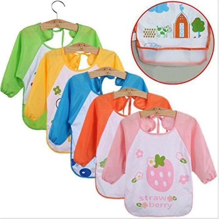 EE /_ joli imprimé animal Imperméable Réglable Bavoir Bébé Alimentation salive Tablier conf