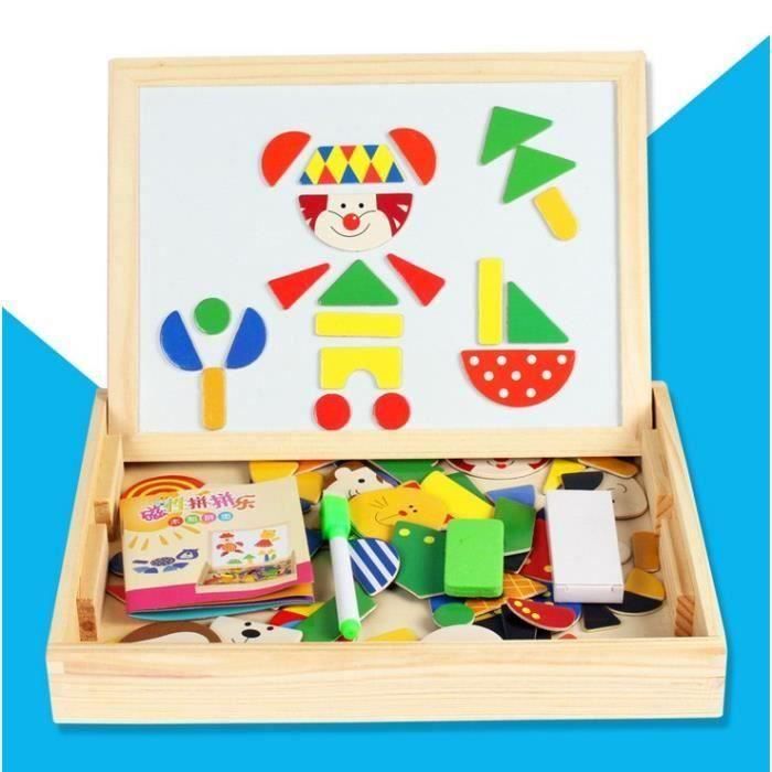 Uping Puzzle Magnétique 130 Pièces – Tableau Double Face, Chiffres Et Lettres, Dès 3 Ans | Jeu éducatif