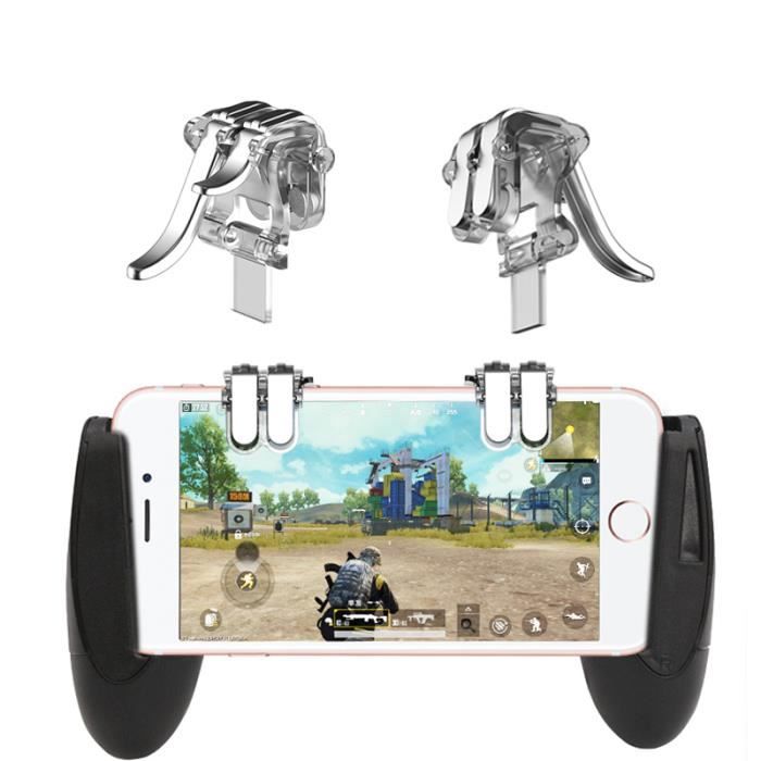 Contr/ôleur de jeu mobile pour PUBG//Fornite//Couteaux Out//R/ègles de survie Bouton de d/éclenchement de manette de jeu Bouton L1R1 L2 R2 pour iPhone Android iPad Mini 5 Manette de jeu pour