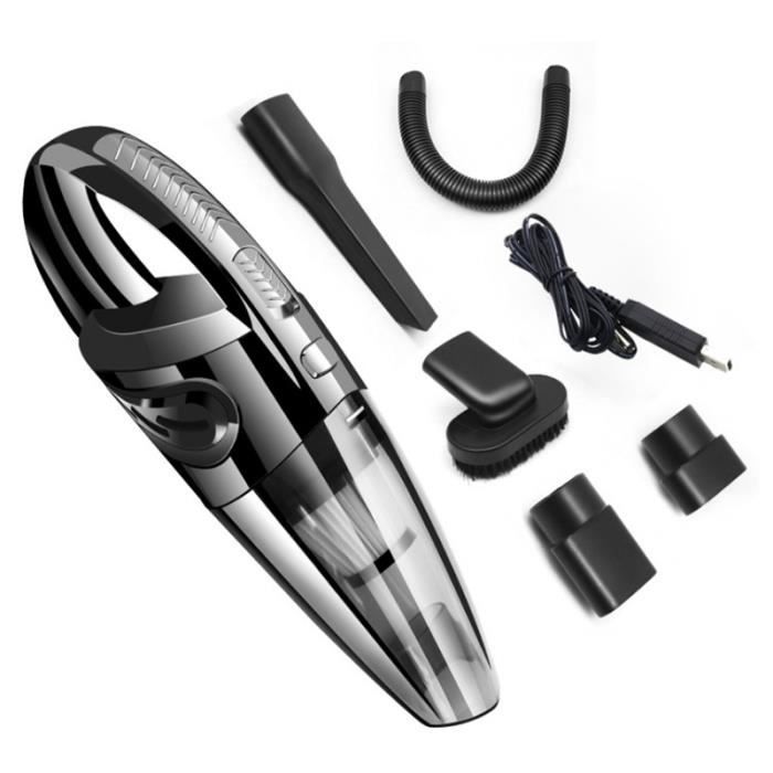 Aspirateur à Main sans Fil Aspirateur de Voiture Portable 120W 2200mAh Filtre HEPA Lavable et 4 Buses Rechargeable