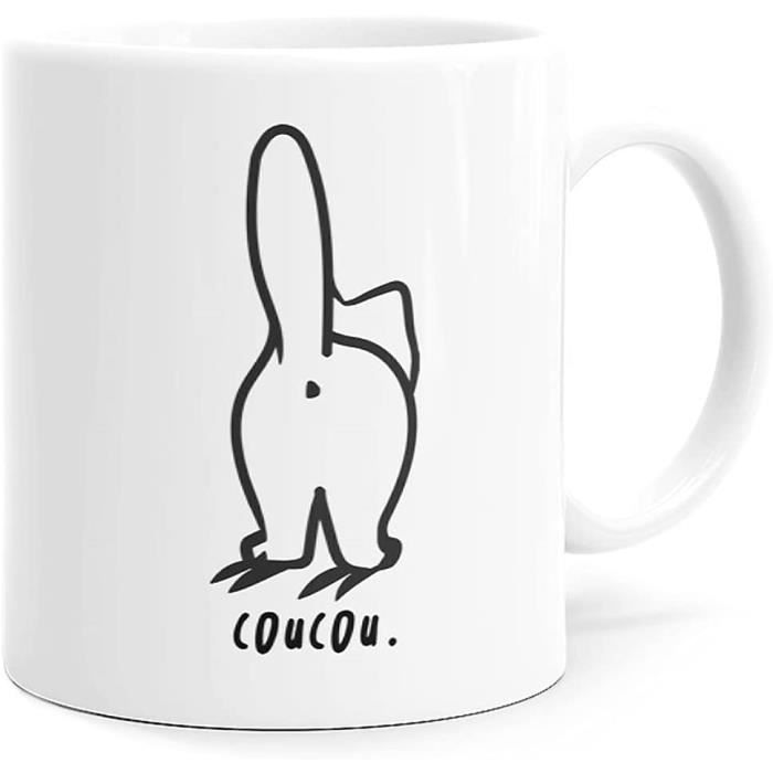 Mug Humour Coucou Chat Tasse Message Drole Animaux Idee Cadeau Original Pour Amis Couple Amoureux 8x9 5cm 416 Cdiscount Puericulture Eveil Bebe