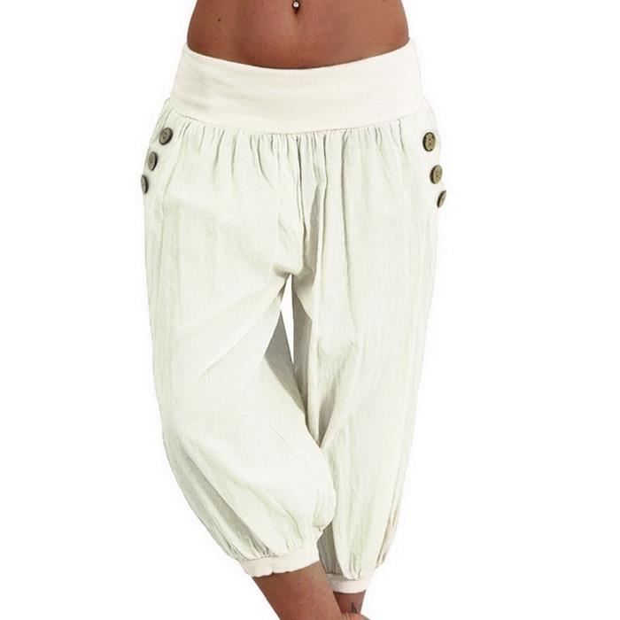 Nina Carter Jean Jogging Femme Taille Haute – Pantalon Décontracté D'Été En Coton Stretch, Style Casual Confortable, Multiples Couleurs