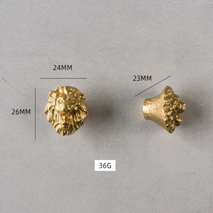 10 Poignées Tiroir Anneau Lion – Boutons De Meuble Style Classique, Uxcell