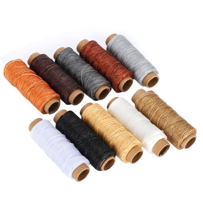 25 Rouleaux Fil Coton Ciré 10m – Cordon Coloré 0,55 Mm Multicolore, Idéal Bracelets, Colliers, Bijoux DIY, Couture Cuir, Macramé & Artisanat