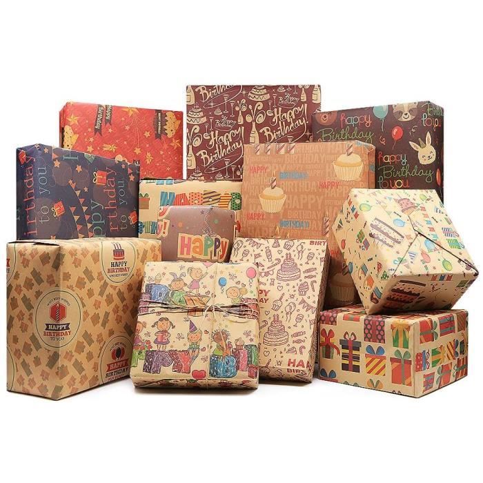 Papier Cadeau Anniversaire Emballage Cadeau Pour Bebe Garcon Filles Enfants Femme 12 Feuilles Papier Plie Kraft Marron 70 X 429 Cdiscount Beaux Arts Et Loisirs Creatifs Papier Cadeau Anniversaire Emballage Cadeau Pour Bebe Garcon Filles Enfants Femme 12 Feuilles Papier Plie Kraft Marron 70 X 429 Cdiscount Beaux Arts Et Loisirs Creatifs