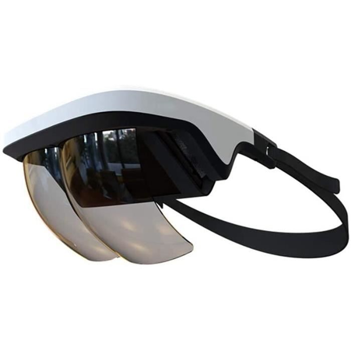 Lunettes 3D,Casque AR, lunettes AR intelligentes 3D vidéo réalité augmentée VR casque lunettes pour iPhone et Android - White[C6579]