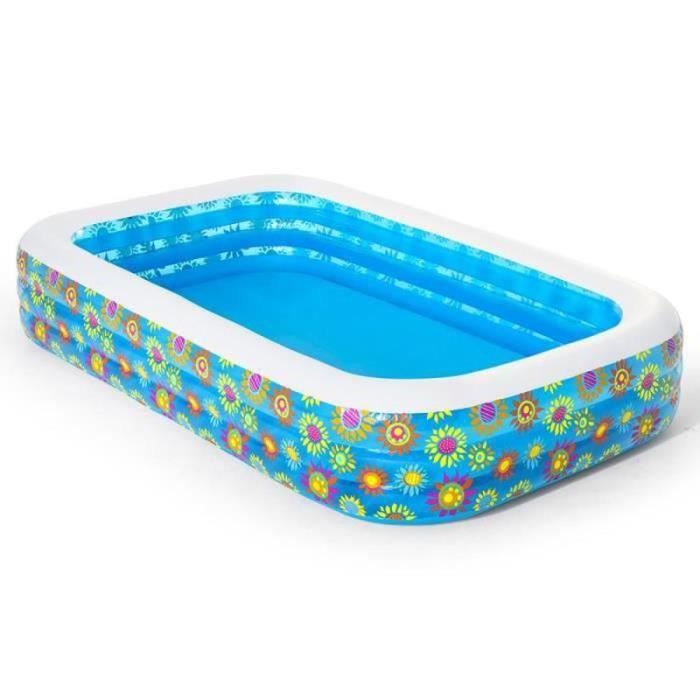 ERROLVES®Piscine Gonflable-Jeu de Plein Air-Pataugeoire-305cm x 183cm -À Partir de 6 Ans (bleu ERROLVES®Piscine Gonflable-Jeu de Plein Air-Pataugeoire-305cm x 183cm -À Partir de 6 Ans (bleu