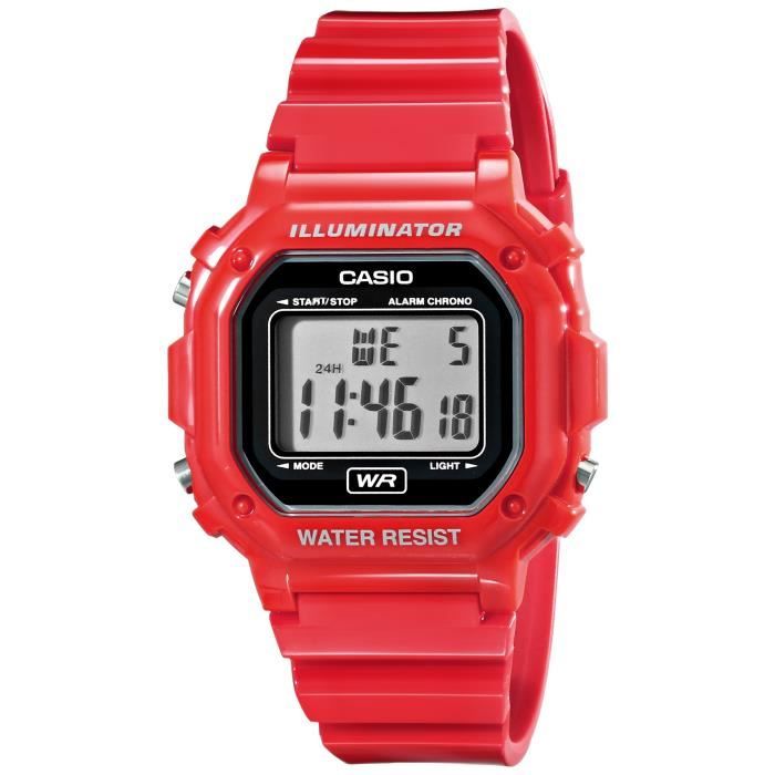 Montre casio rouge clearance