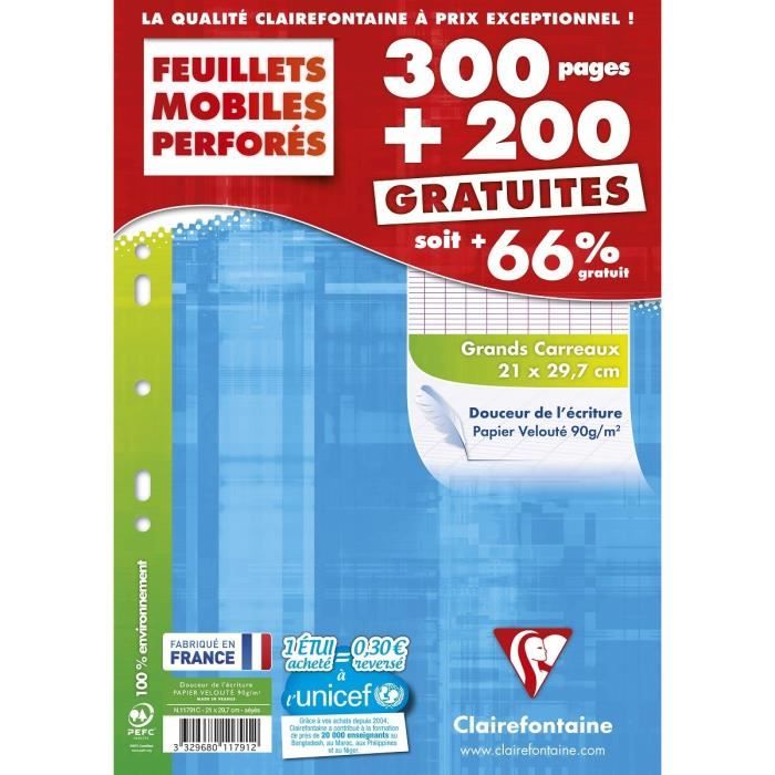 Lot De 3 Blocs Dessin A4 Uni Blanc – 120g, 25 Feuilles, Perforées 9 Trous, Fabriqué En France - 6