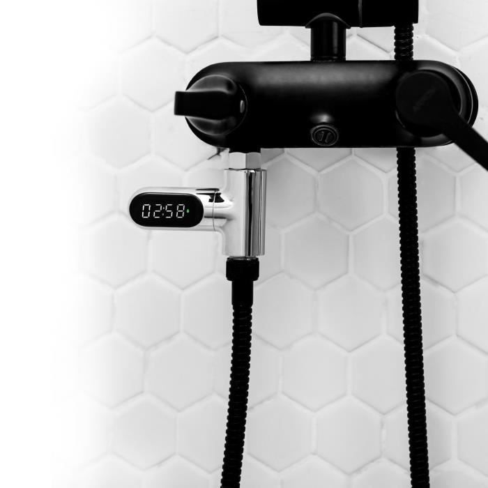 Thermomètre De Douche LED étanche - Affichage Température Eau En Temps Réel, écran Tactile, Montage Facile Sans Outil - 4