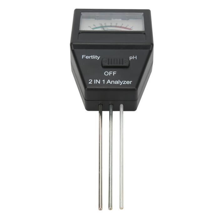 Testeur De Sol 6 En 1 - Fertilité, PH, Humidité, Température, Lumière Et Humidité De L'Air - Sonde Pliable 90° Pour Jardin Et Intérieur