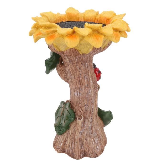 Horloge Murale Jardin 3D Résine 12 Pouces Fleurs Oiseaux – Étanché + Thermomètre, Déco Extérieure Balcon Terrasse