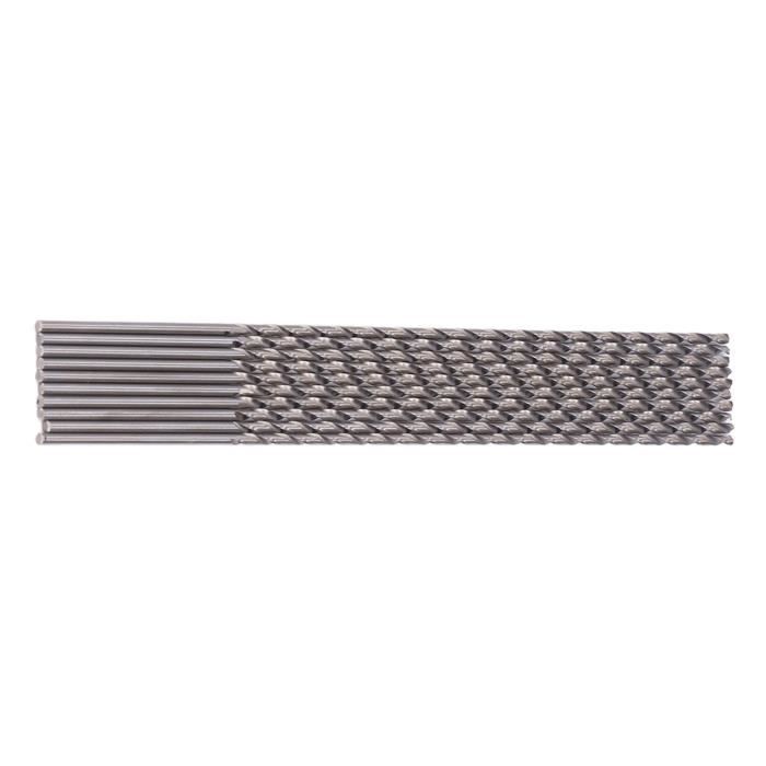 Forets Hélicoïdaux Extra-longs HSS 2,5 Mm - Lot De 10 De 200 Mm | Pour Métaux Non Ferreux, Perçage Précis
