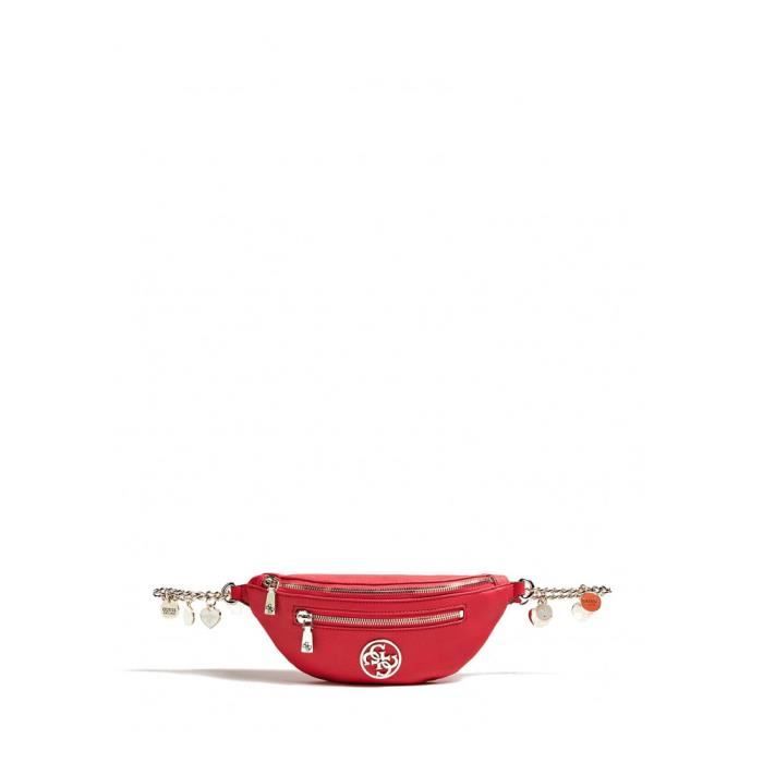 Guess Sac Banane Femme HWVC73 Rouge Cdiscount Bagagerie Maroquinerie