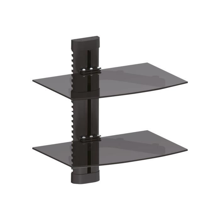 Étagère Murale Rack 19" 4U Noir - Profondeur Réglable 24 à 40cm - Pour Équipement Réseau Et Serveurs - Montage Facile