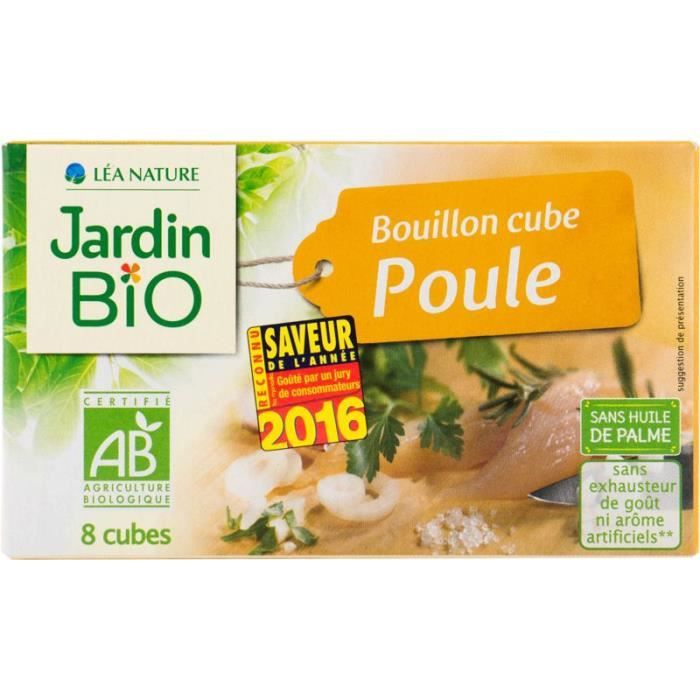 JARDIN BIO Bouillon cube poule bio 8 x 10g Cdiscount Au quotidien