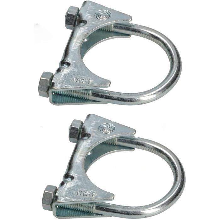 2x Collier Bagues De Serrage Pour Flexible Tuyau D'échappement M8 48