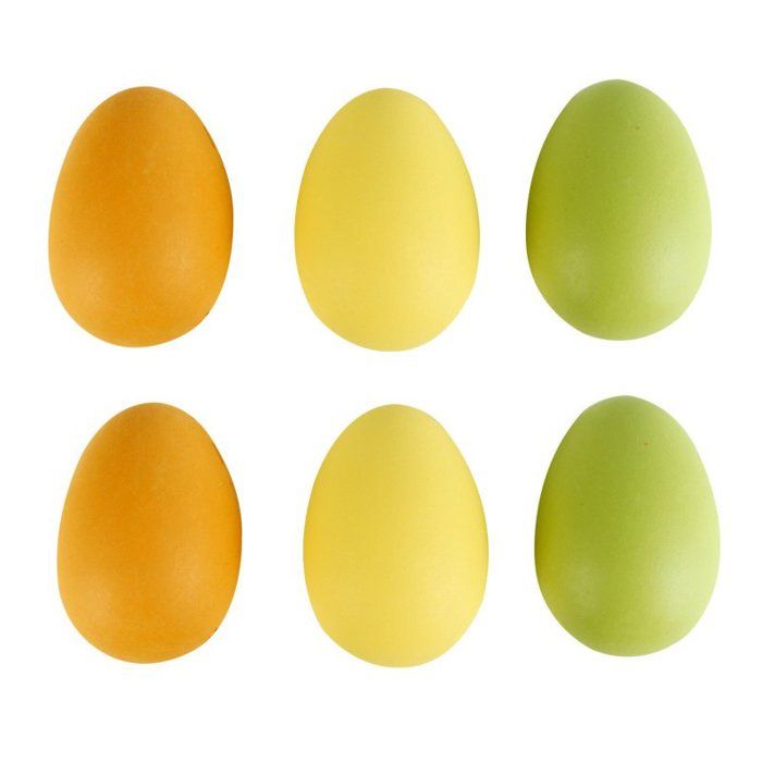 Oeuf en plastique 6 x 45 cm Couleur 6 pièces