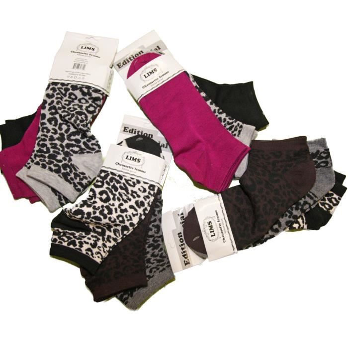 Lot de 12 paires Chaussettes Socquettes imprimées /& uni Fille 23//26 au 31//34
