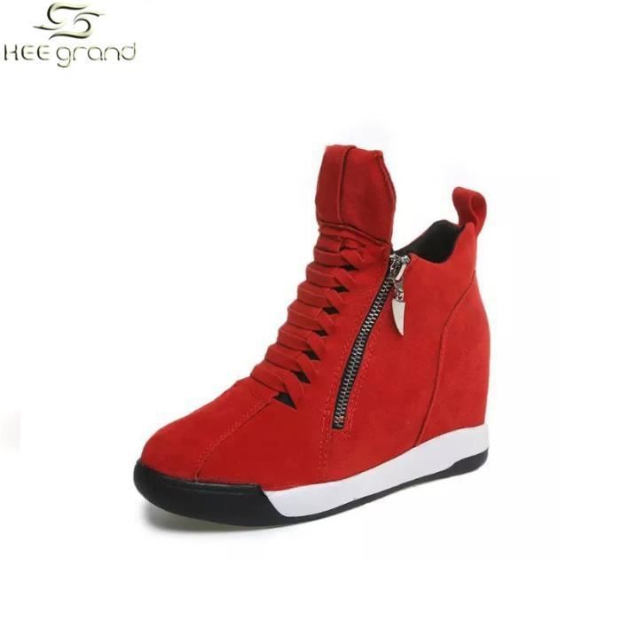 Basket compensee rouge top
