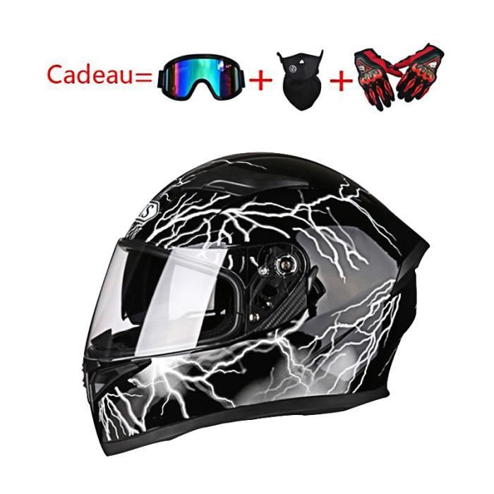 Casque moto intégral au travil Casque de locomotive scooter Casque
