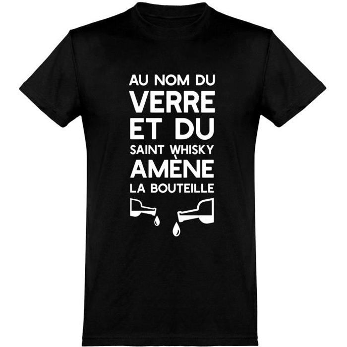 tee shirt homme humour | Cadeau imprimé en France | 100% coton, 185gr | amène la bouteille