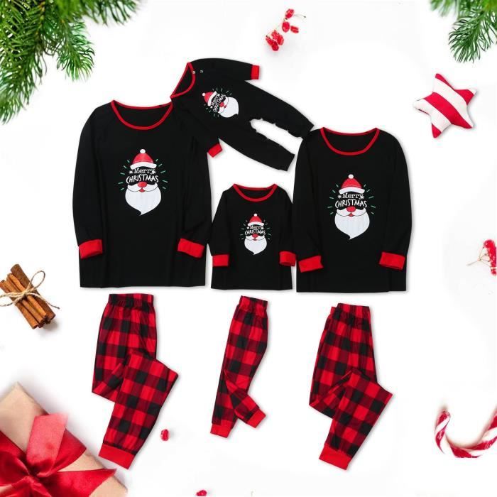 APAELEA Pyjama Noël Famille - Ensemble Assorti Vacances Homewear Bébé Enfants Hommes Femmes
