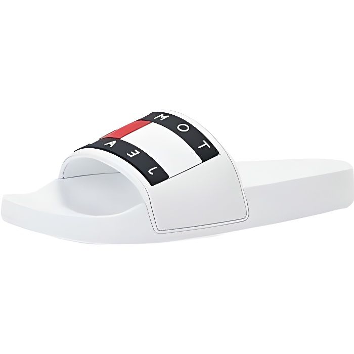 Mules femme Tommy Hilfiger ref 52550 YBR Blanc Ybr blanc