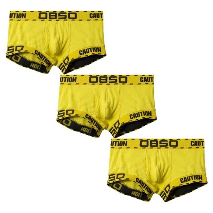 Sousvêtement,Lot de 3 boxers en coton pour homme, sous vêtements pour Couple, Sexy, Standard