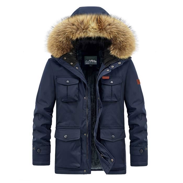 Parka bleu marine homme top