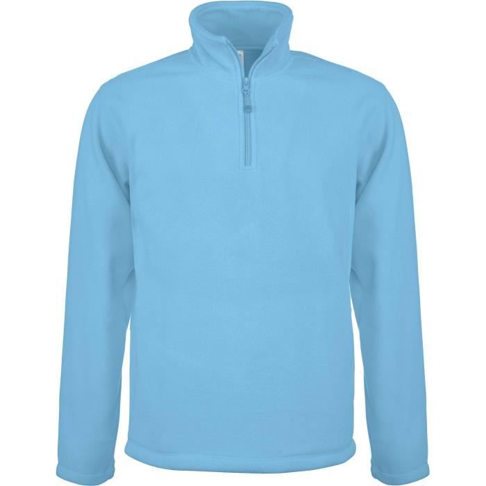 Pull Polaire Homme CRAGHOPPERS – Col Zippé – Bleu Moyen – Taille M