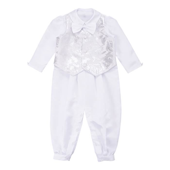 Tenue Formelle Petit Garçon Costume Baptême Bébé Garçon - Chemise, Gilet, Pantalon - Coton, Noeud Papillon - Mariage, Cérémonie Bebe Naissance Tenue Formelle Petit Garçon Costume Baptême Bébé Garçon - Chemise, Gilet, Pantalon - Coton, Noeud Papillon - Mariage, Cérémonie Bebe Naissance