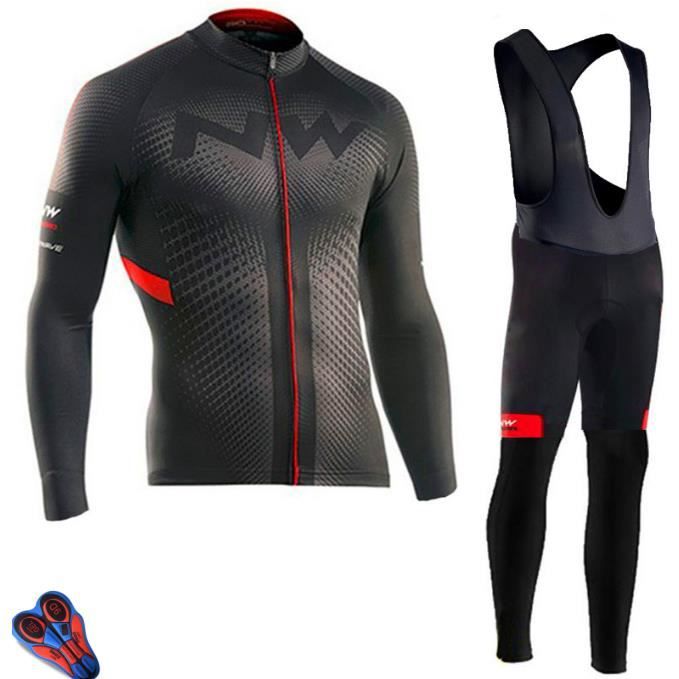 Maillot Velo Cyclisme Homme Manches Longues VTT Vélo