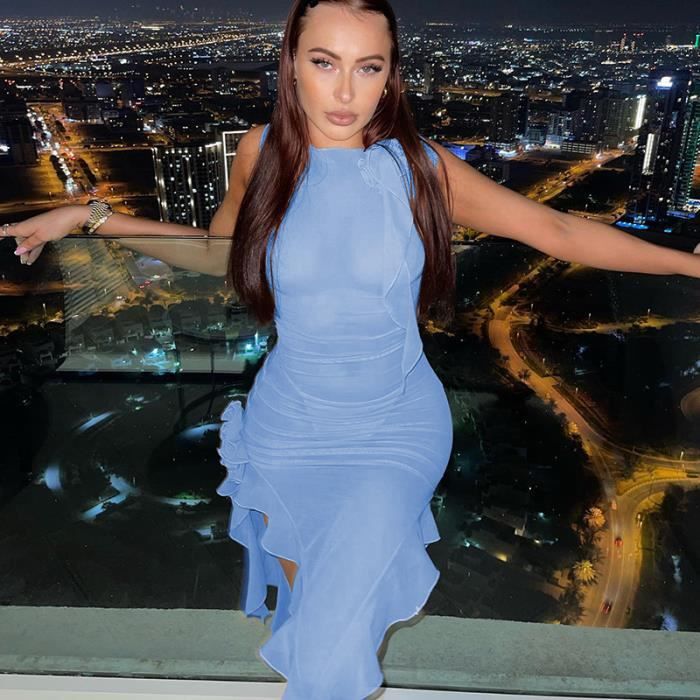 Robe en maille transparente sales