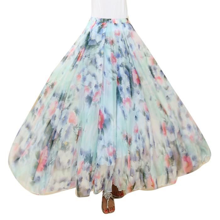 Jupe longue colorée femme sales
