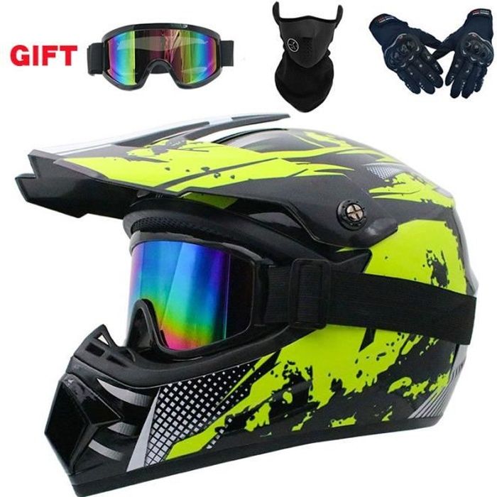 Envoyer 3 pièces cadeau casque de moto enfants casque tout-terrain vélo descente AM DH casque de cross capacete motocross casco