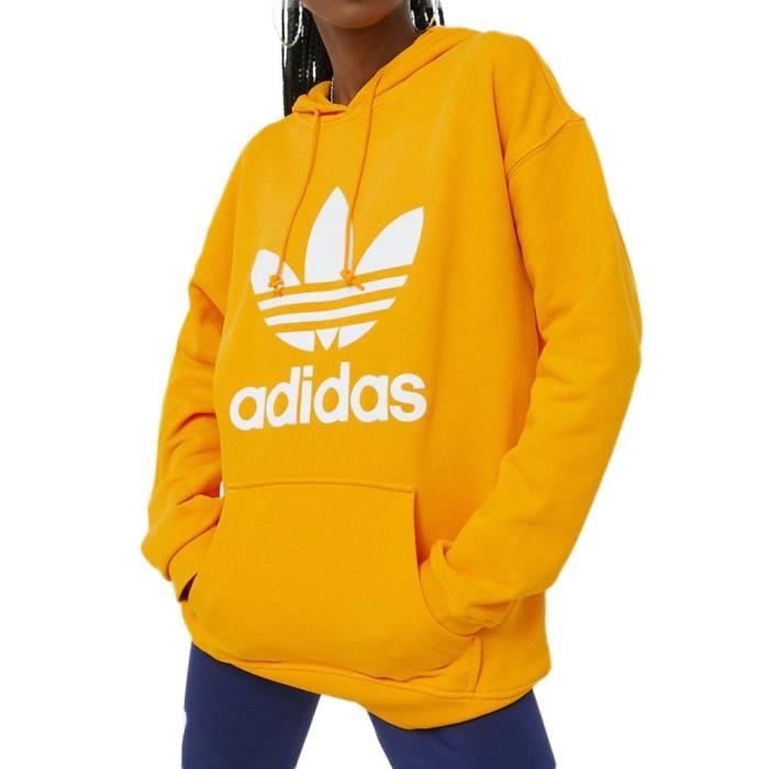 Sweat Orange Femme Adidas Trf Hoodie Orange Cdiscount Pr t Porter