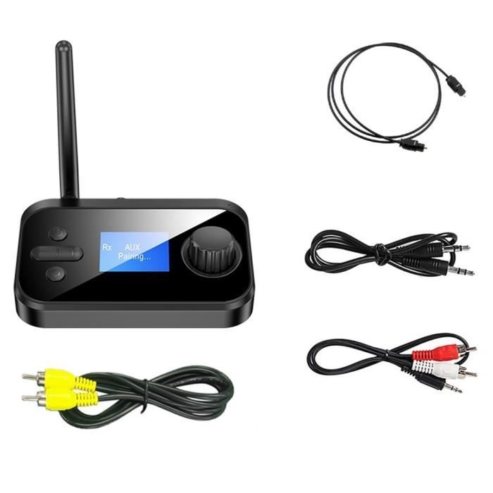 Adaptateur Bluetooth 5.0 Voiture - Récepteur 3.5mm Jack, Réduction Bruit CVC8.0, 16h Autonomie