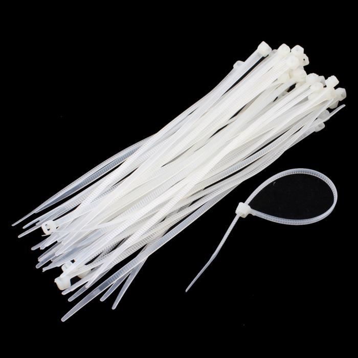 Lot 50 Attaches Câble Nylon Autobloquantes – Clips Universels Avec Broche Et Bouton, Fixation Robuste Pare-chocs, Câbles, UV Résistantes