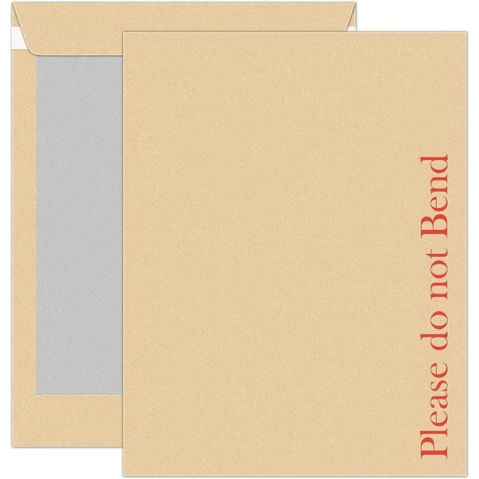 ISOUL Lot de 20 Enveloppes A4 C4 avec dos en Carton Rigide Ne pas Plier ...