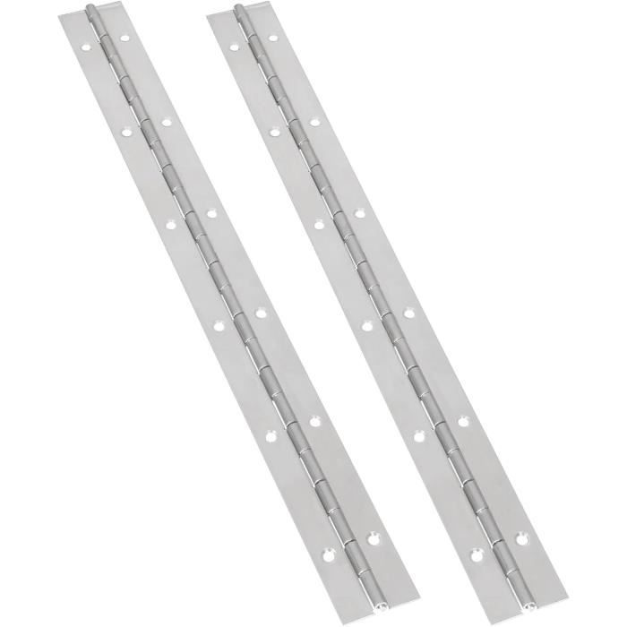 Lot De 6 Charnières Piano En Acier Nickelé - 150mm X 25mm, Neuf, Qualité Haute