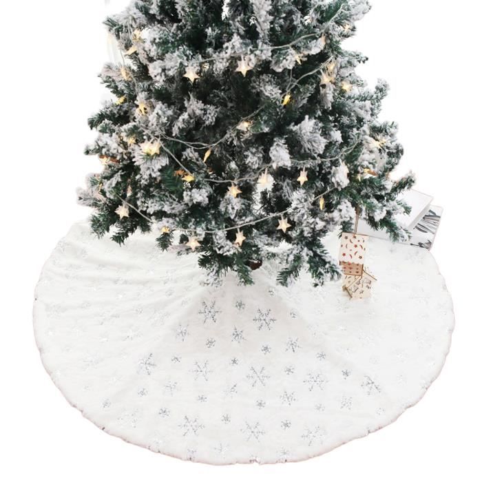 Tapis De Sapin De Noel Blanc Jupe De Sapin De Noel Blanc Decorations D Arbre De Noel Tapis Vacances Couvre Pied Sapin Noel 122cm A Achat Vente Pied De Sapin De Noel Cdiscount